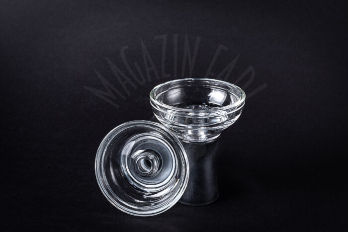 Силиконовая чаша со стеклянной вставкой